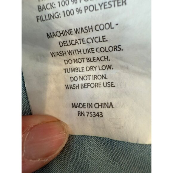 Shabby Chic King Size Quilted Comforter Set 2 Pillow Shams Frayed Edges Cotton - Picture 4 of 16